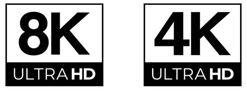 8K ultra HD and 4K ultra HD.
